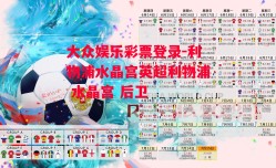 大众娱乐彩票登录-利物浦水晶宫英超利物浦 水晶宫 后卫