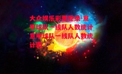 大众娱乐彩票登录-意甲球队一线队人数统计意甲球队一线队人数统计表